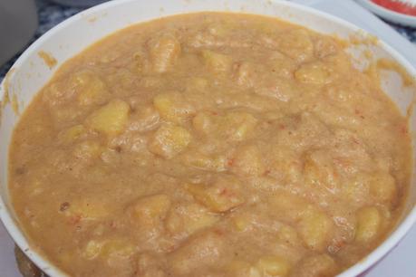 Puding de pomelo, plátano y manzana a la canela Puding de pomelo, plátano y manzana a la canela