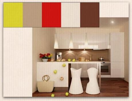 Diseños de Cocinas Pequeñas con Color diseño-de-cocinas-pequeñas