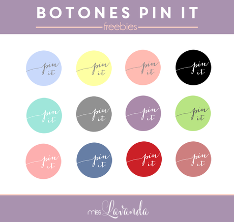 Botones Pin it! freebies iconos pin it
