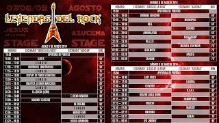 Horarios del festival Leyendas del Rock 2014