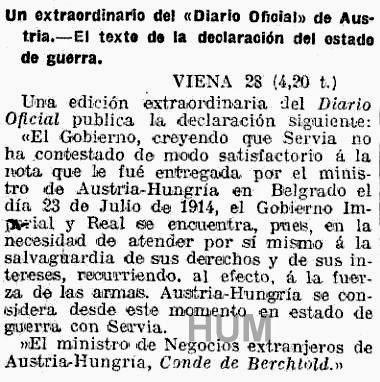 Madrid, últimos días del mes de Julio de 1914