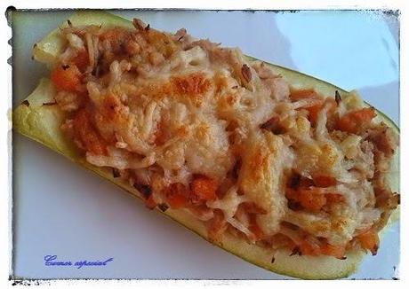 Calabacines rellenos de atún y verduras Calabacines rellenos de atún y verduras