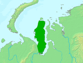 Localización de la península de Yamal