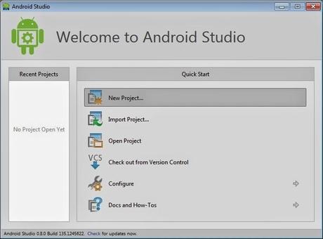 Android Studio, New project