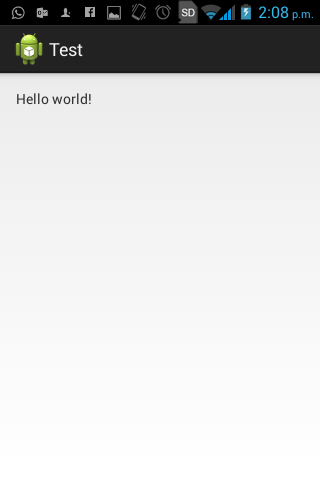 Android 4.2, app prueba