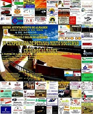 IV Campeonato de petanca mixto nocturno Ciudad de Almadén