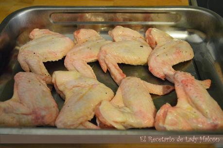 Alitas de pollo con miel y sésamo Alitas de pollo con miel y sésamo