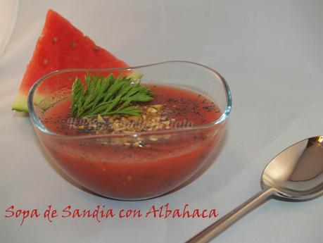 Sopa de Sandia con Albahaca Sopa de Sandia con Albahaca