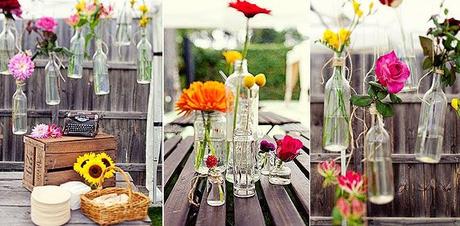 DECORAR UNA BODA CON FLORES RECICLANDO BOTELLAS DE VIDRIO DECORAR UNA BODA CON FLORES RECICLANDO BOTELLAS DE VIDRIO