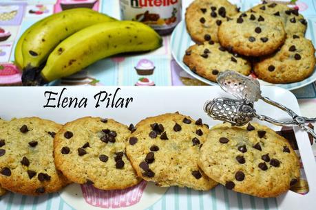 Cookies de plátano rellenas de Nutella Cookies de plátano rellenas de Nutella