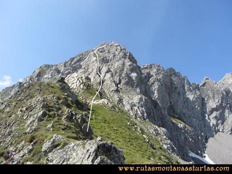 Ruta Tuiza - Portillín - Fontanes: Desde la Forqueta del Portillín, vista del Portillín