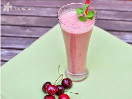 Batido de melón y cerezas Batido de melón y cerezas