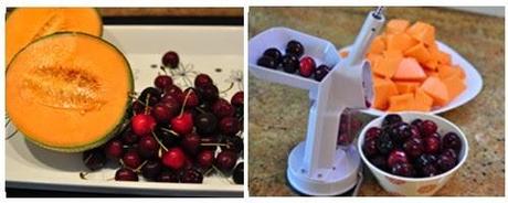 Batido de melón y cerezas Batido de melón y cerezas