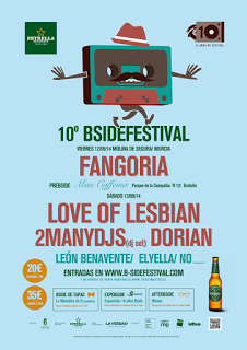 B-Side Festival 2014: Love of Lesbian, Dorian, Fangoria, León Benavente, 2ManyDjs...