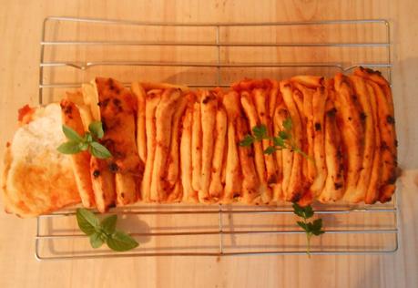 Pull apart bread de sobrasada y miel Pull apart bread de sobrasada y miel