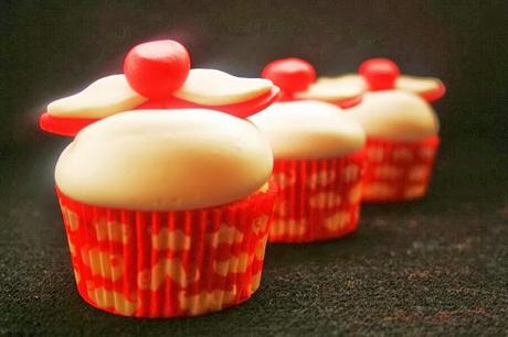 Moustache Santa Cupcakes (Lemon Meringue Cupcakes)