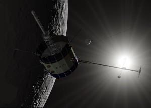ISEE-3 sobrevolando la Luna