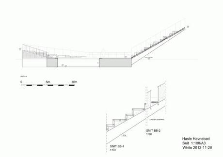 Section Hasle Harbour Bath / Blanco