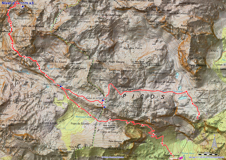 Ruta Palanca desde El Cable a Fuente De: Mapa de la ruta