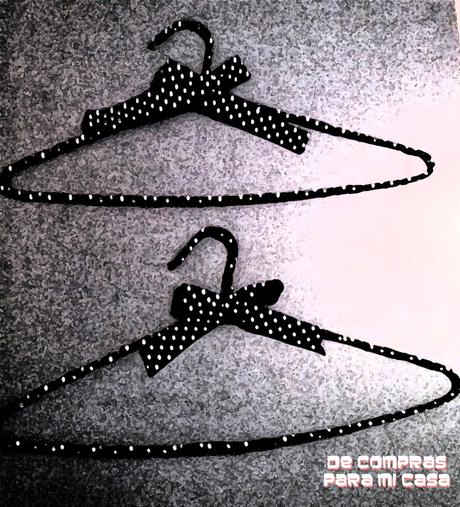 Perchas forradas con lazo o tela Perchas forradas con lazo o tela