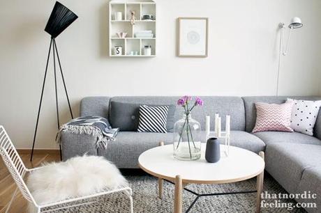 Inspirate con este salón en GRIS Y BLANCO