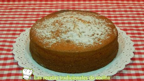 receta de bizcochuelo de almendras esponjoso