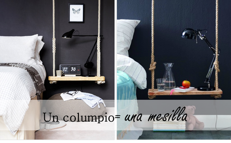 DIY: UN COLUMPIO=UNA MESILLA DE NOCHE