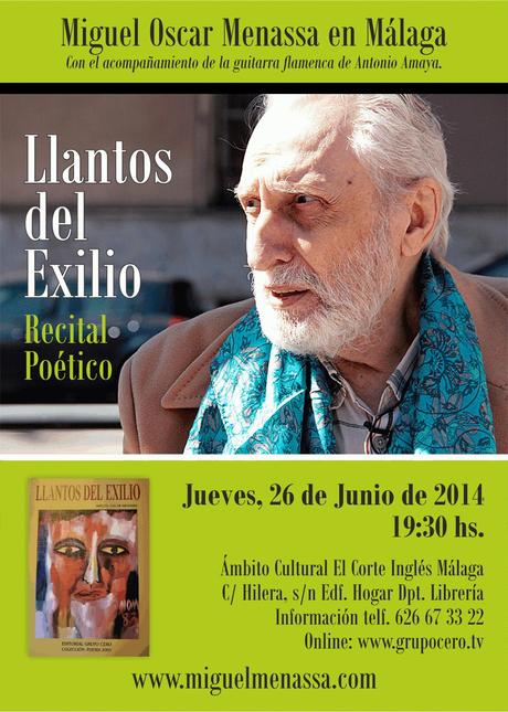 Fiesta de Poesía y Flamenco en Málaga con el poeta Miguel Oscar Menassa