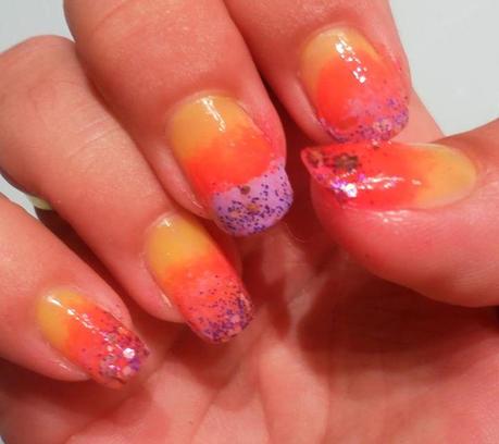 nail art, nail, nails, manicura, manicura tricolor, manicura con esponja