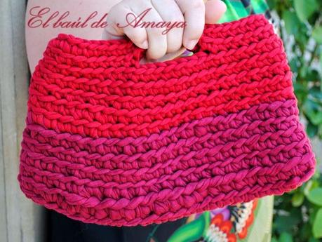 Bolso de trapillo bicolor Bolso de trapillo bicolor