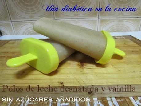 Polos de leche desnatada y vainilla sin azúcares añadidos