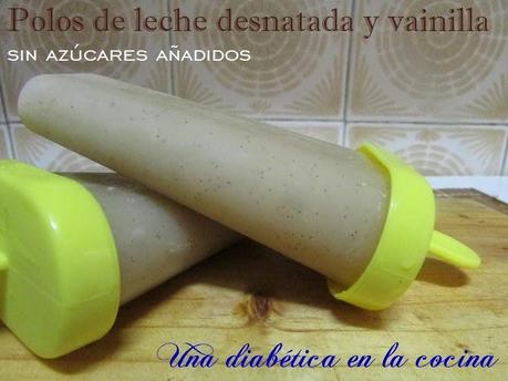 Polos de leche desnatada y vainilla sin azúcares añadidos