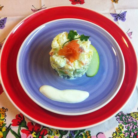 Ensalada De Patatas Con Manzana Verde Y Salmón Ensalada De Patatas Con Manzana Verde Y Salmón