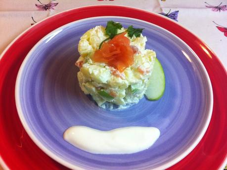 Ensalada De Patatas Con Manzana Verde Y Salmón Ensalada De Patatas Con Manzana Verde Y Salmón