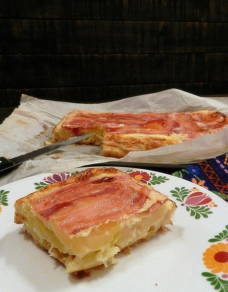 Tarta tatín de bacon y patatas Tarta tatín de bacon y patatas