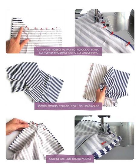 Conjunto Marinero Bermuda y camiseta con aplicación #DIY conjunto marinero bebe 3 Conjunto Marinero Bermuda y camiseta con aplicación #DIY