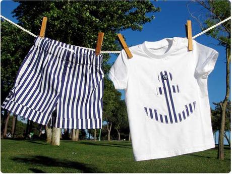 Conjunto Marinero Bermuda y camiseta con aplicación #DIY conjunto marinero bebe DIY Conjunto Marinero Bermuda y camiseta con aplicación #DIY