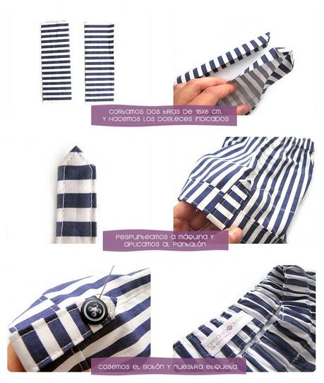 Conjunto Marinero Bermuda y camiseta con aplicación #DIY conjunto marinero bebe 5 Conjunto Marinero Bermuda y camiseta con aplicación #DIY