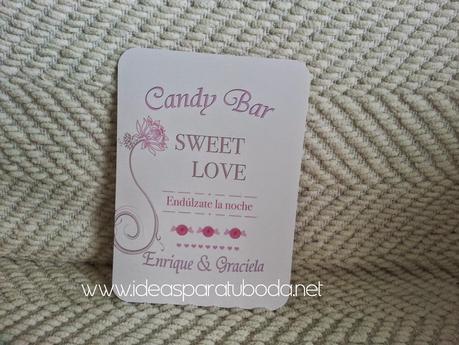 Una Boda llena de Sueños: Agradecimientos, Candy Bar, Etiquetas, Números...