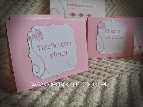 Una Boda llena de Sueños: Agradecimientos, Candy Bar, Etiquetas, Números...