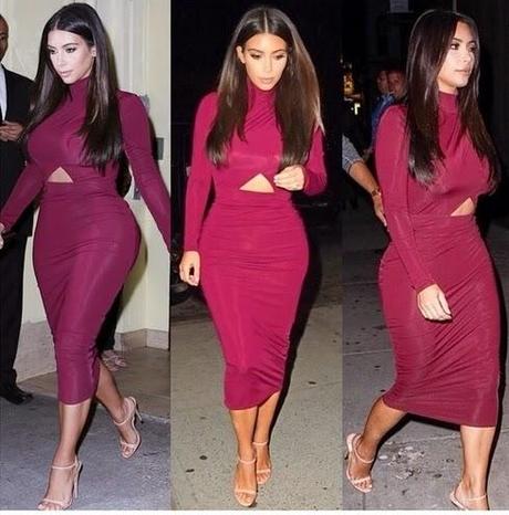 Kim Kardashian y  su colección de ceñidos vestidos de punto