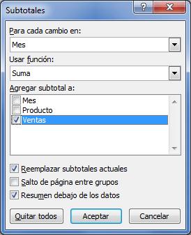 subtotales en excel 05 Herramienta Subtotales en Excel