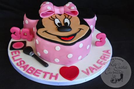 TARTA FONDANT CABEZA DE MINNIE TARTA FONDANT CABEZA DE MINNIE