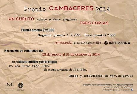 Abrió el 4to. Concurso de Narrativa Eugenio Cambaceras, edición 2014