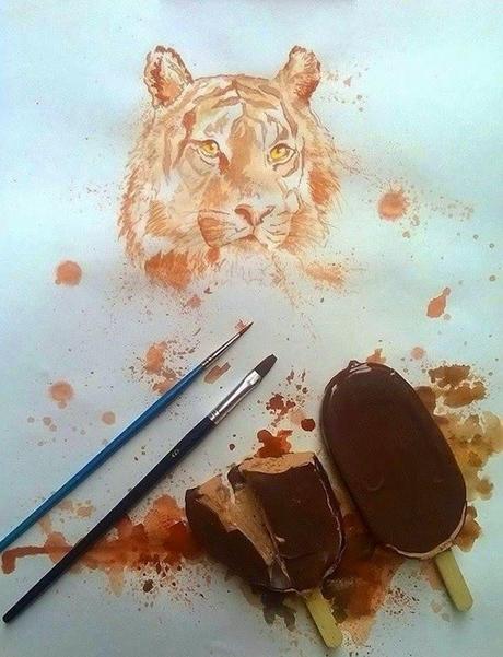 Unas pinturas únicas hechas con...¡Helado! Unas pinturas únicas hechas con...¡Helado!