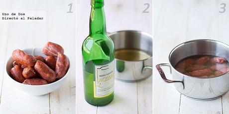 Chorizo a la Sidra Natural Cómo hacer chorizos a la sidra. Receta paso a paso