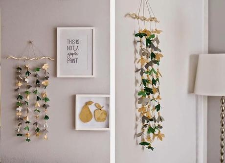 DIY: DECORAR UNA PARED CON UNA GUIRNALDA DE PAPEL