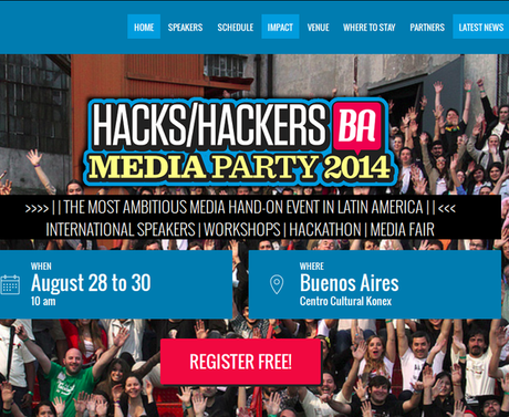 ¿Te interesa el periodismo de datos? ¡Comienza Hacks/Hackers Media Party 2014 del 28 al 30 agosto! /BUE HmdayBA