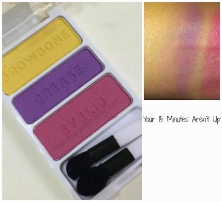 Pop art craze . Eye Shadow Trio Review .