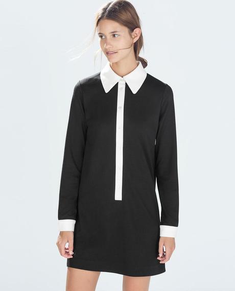 Tendencias en moda para la temporada Otoño-Invierno 2014-2015 VESTIDO CUELLO CONTRASTE